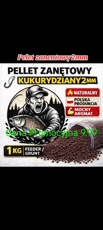 Elbląg Pelet zanentowy 2mm różne smaki na terenie Elbląga możliwa jest dostawa