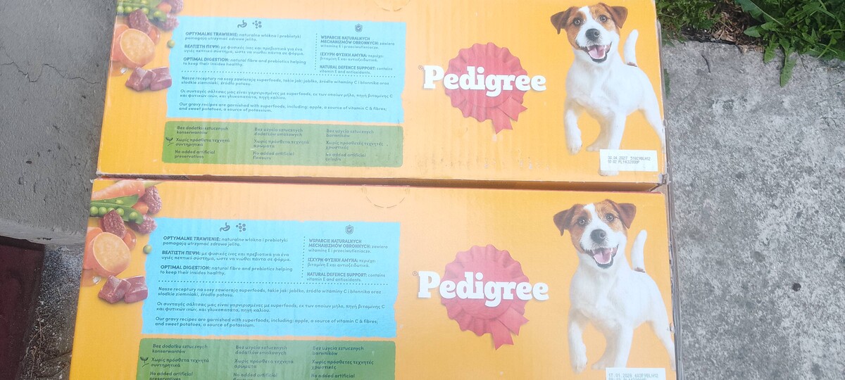 Elbląg Mam do odsprzedania dwie paczki Pedigree po 40 paczuszke 100 g! Locznie 80 szt cena jaka mnie interesuje 110