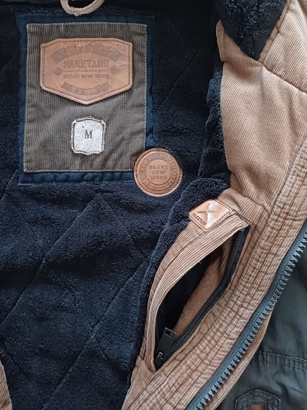 Elbląg Kurtka męska NAKETANO, rozmiar M, ocieplana misiem, stan doskonały, wysoka jakość, niemiecka stretwearowa marka