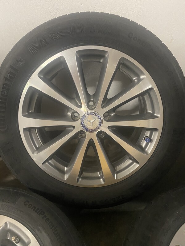 Elbląg Sprzedam 5 sztuk z czujnikami ciśnienia powietrza oryginalne allufelgi Mercedes 225/55 R17 o rozstawienie osi