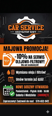 Elbląg CAR SERVICE KRZYSZTOF SIWY 
TWÓJ MECHANIK BLISKO ELBLĄGA!