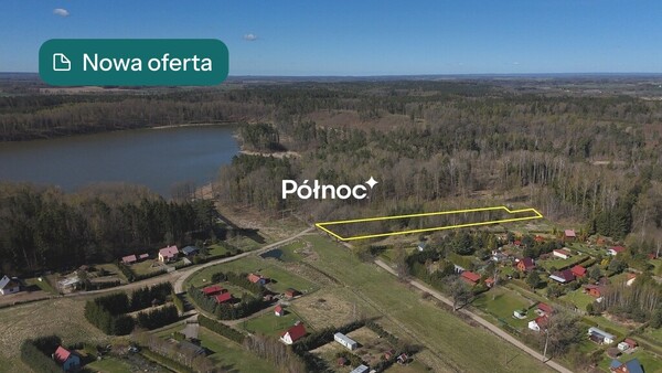 Elbląg PÓŁNOC NIERUCHOMOŚCISprzedam działkę - Glebiska.&nbsp;Wyjątkowa działka nad jeziorem Taftowo – Glebiska, gm.