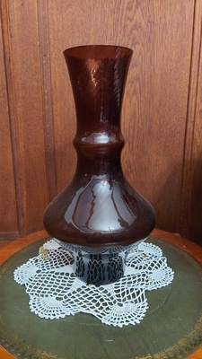 Elbląg Wazon ogromny szklany w świetnym stanie