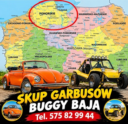 Elbląg SKUP VOLKSWAGENÓW GARBUSÓW BUGGY BAJA.. DOJAZD.. GOTÓWKA
