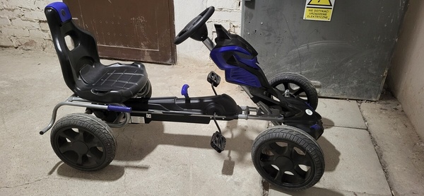 Elbląg WIELKI GOKART NA PEDAŁY do 60 kg 5-12 lat scout BLUE  marki JOY 4KiDS! z bardzo nowoczesnym DESIGNem, 
Stan