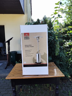 Elbląg Sprzedam parasol grzewczy. Parasol jest nowy, w oryginalnym opakowaniu. Ogrzewacz jest gazowy, na butlę.