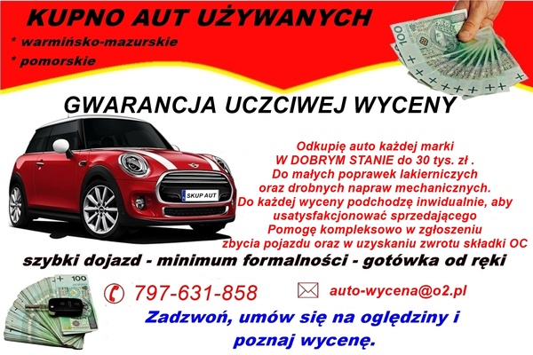 Elbląg . . SKUP AUT ELBLAGWYMIEŃ AUTO NA GOTÓWKĘ &nbsp; 