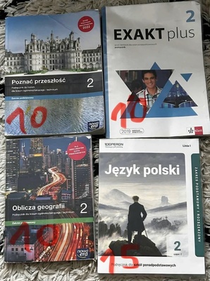 Elbląg Sprzedam podreczniki do szkoły ponadpodstawowej do klasy 1 i 2,w bardzo dobrym stanie, ceny podane na zdjeciach
