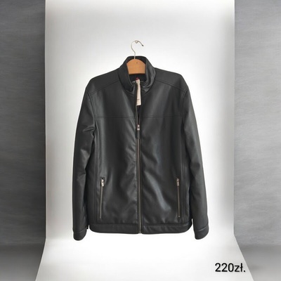 Elbląg Kurtka skórzana na jesień * dł.70/120/180cm. Spodnie * dł.110/92/182cm. Rękawice, ,L