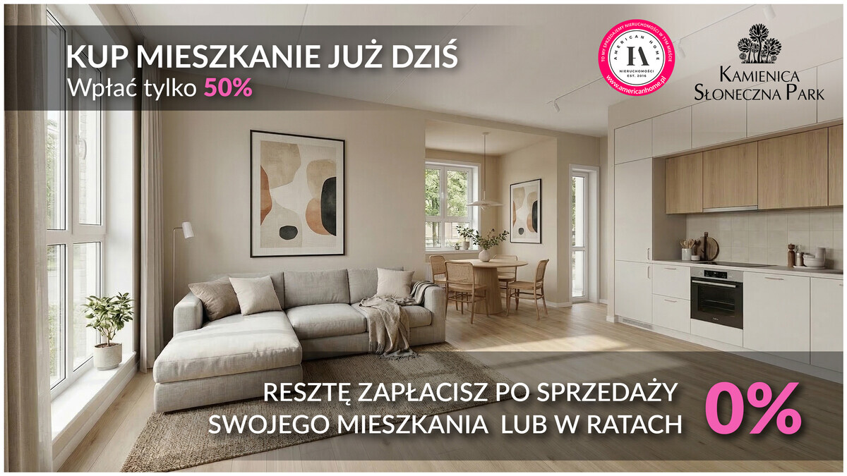 Elbląg AMERICAN HOMEBIURO NIERUCHOMOŚCIKAMIENICA SŁONECZNA PARK 78,04 m2 3 POKOJE