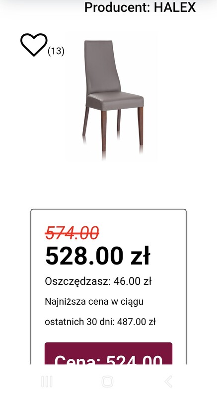 Elbląg Sprzedam cztery krzesła firmy Halex, stan idealny, ,jak nowe, w domu nie palone. Cena 500 zł za komplet