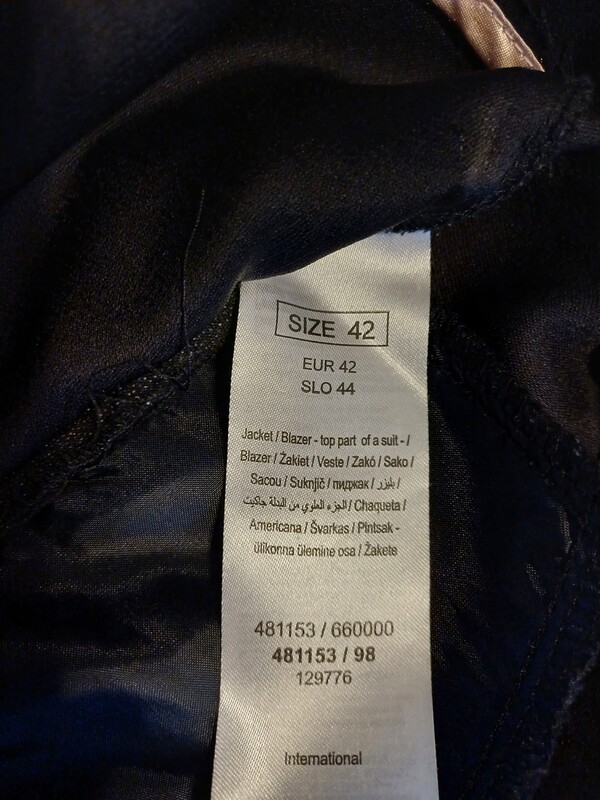 Elbląg Żakiet cienki lejący materiał ORSAY czarny stan idealny jak nowy rozmiar 42 marszczone rękawy