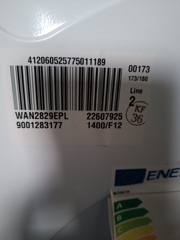 Elbląg Pralka Bosch na gwarancji, stan bardzo dobry, mało używana ( 2 dorosłe osoby) 8 kg, 1400 obrotów. Odbiór