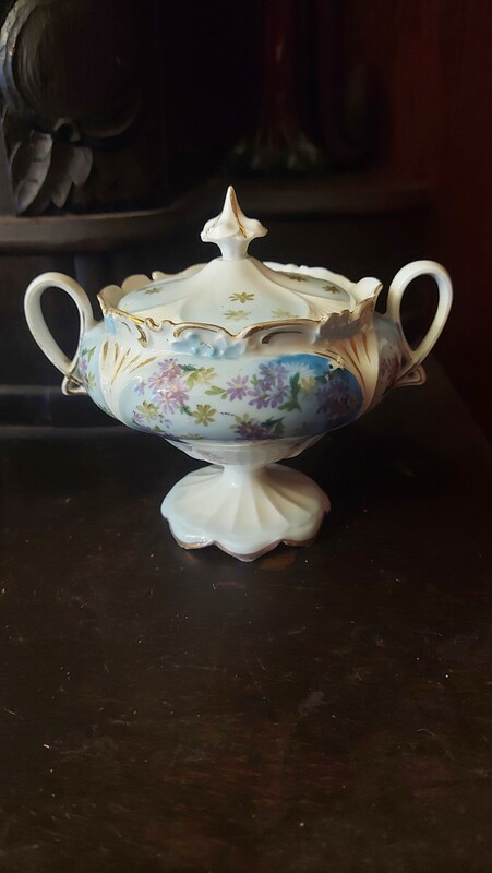 Elbląg Porcelanowe figurki tancerek Sygnowane Za dwie 599 Komplet cukiernica I krem PRUSSIA 650
