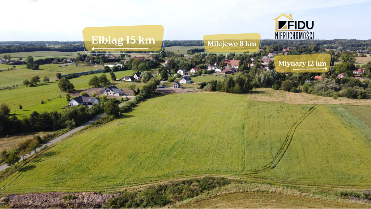 Elbląg Nowa oferta tylko w FiDU NieruchomościPomorska WieśDziałka 3 094 m² Z pozwoleniem na budowę Projektem na