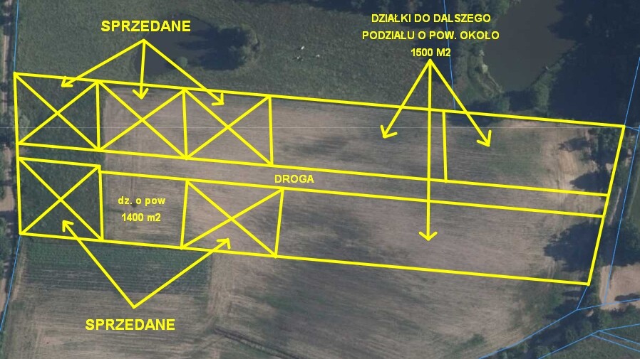 Elbląg * * * ABC NIERUCHOMOŚCI * * *  POLECAMY!! DZIAŁKI Z WYDANYMI WARUNKAMI ZABUDOWYo pow.1400 m2obszar