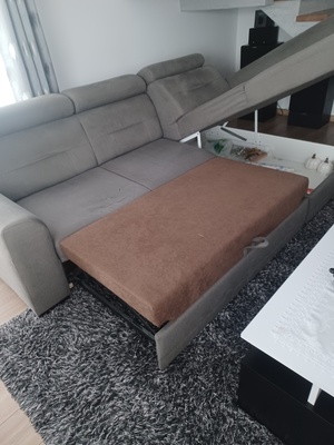 Elbląg Sprzedam narożnik duży wygodny z funkcją spania oraz z regulowanymi zagłówkami. Możliwy transport.