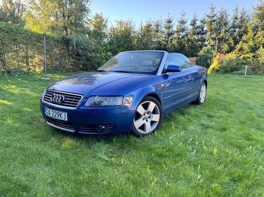 Elbląg 🌟 Audi A4 Cabrio 2.5 TDI 163 KM, 2003 r. – Bezawaryjna Frajda z Jazdy! 🌟Dach sprawny, moc