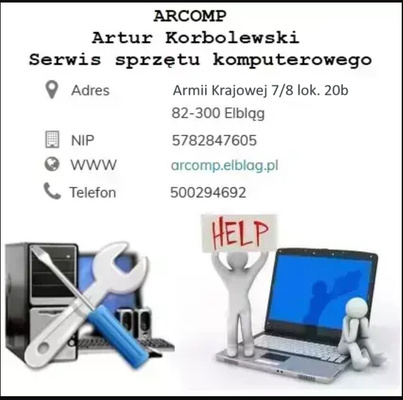 Elbląg 💻💼 SERWIS SPRZĘTU KOMPUTEROWEGO:Naprawa komputerów, laptopów, monitorów, drukarekWymiana