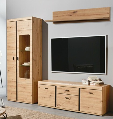 Elbląg Zestaw mebli nowych, do złożenia w paczkach. Zestaw składa się z szafki RTV o wymiarach szer 1500,wys 540,gł