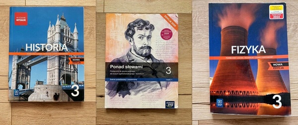 Elbląg Sprzedam podręczniki do szkoły średniej klasa 3:
1) HISTORIA 3,zakres podstawowy, WSiP - 25 zł
2) J. Polski