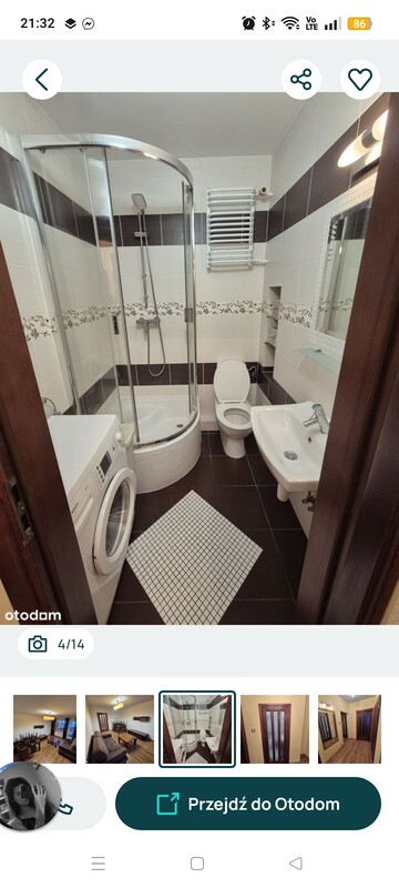 Elbląg Mieszkanie 2 pokojowe 49m2 z balkonem, nad Jarem, piętro 2,czyściutke i zadbane, zwierzolubne, umeblowane jak