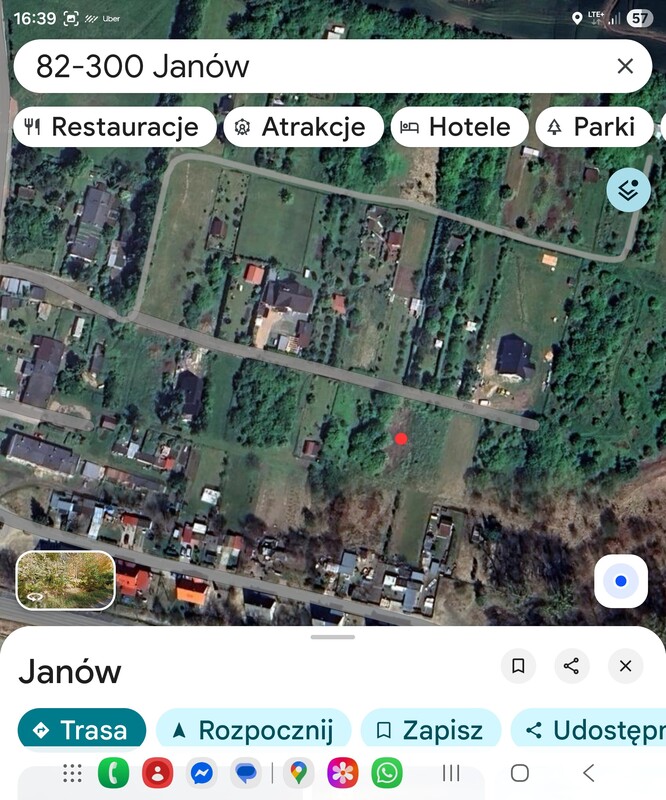 Elbląg Działka 498m Janów 8km od Elbląga. Przezmark, Komorowo