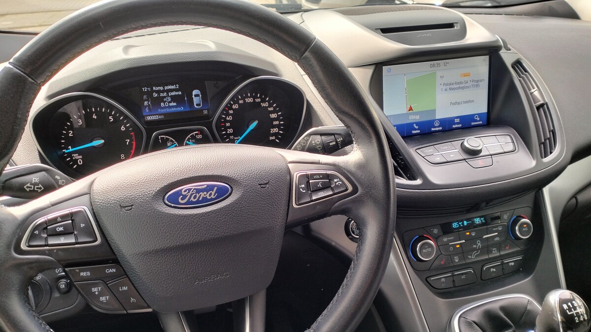 Elbląg Ford Kuga 1.5 benz.150 KM 6-biegowy, I właściciel, garażowany, zakupiony w Polsce, serwisowany w