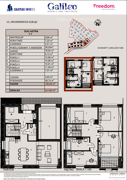 Elbląg FREEDOM NIERUCHOMOŚCISprzedam dom - Elbląg, Druskiennicka. Nowoczesny dom w zabudowie bliźniaczej – Osiedle