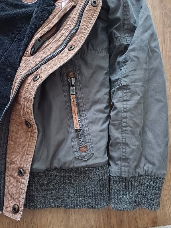 Elbląg Kurtka męska NAKETANO, rozmiar M, ocieplana misiem, stan doskonały, wysoka jakość, niemiecka stretwearowa marka