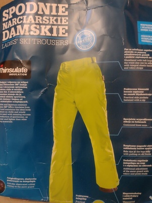 Elbląg Spodnie narciarskie damskie rozm. M
Spodnie nowe nie używane, rozm M ( wzrost 164-170 obwód talii 74-78 ).