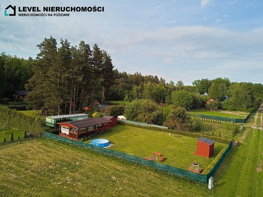 Elbląg LEVEL NIERUCHOMOŚCI  Działka nad jeiorem z domkiem  Szymonowo  NIERUCHOMOŚCINA POZIOMIE