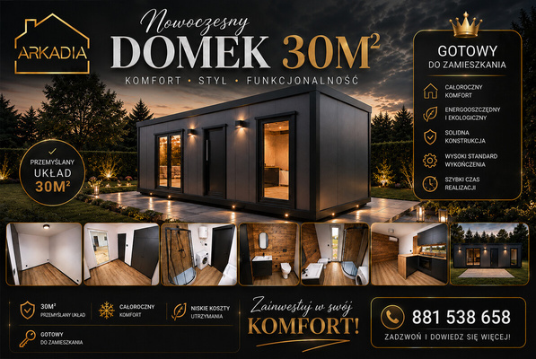 Elbląg :: Biuro nieruchomości ARKADIA :: Oferta sprzedaży domu modułowego