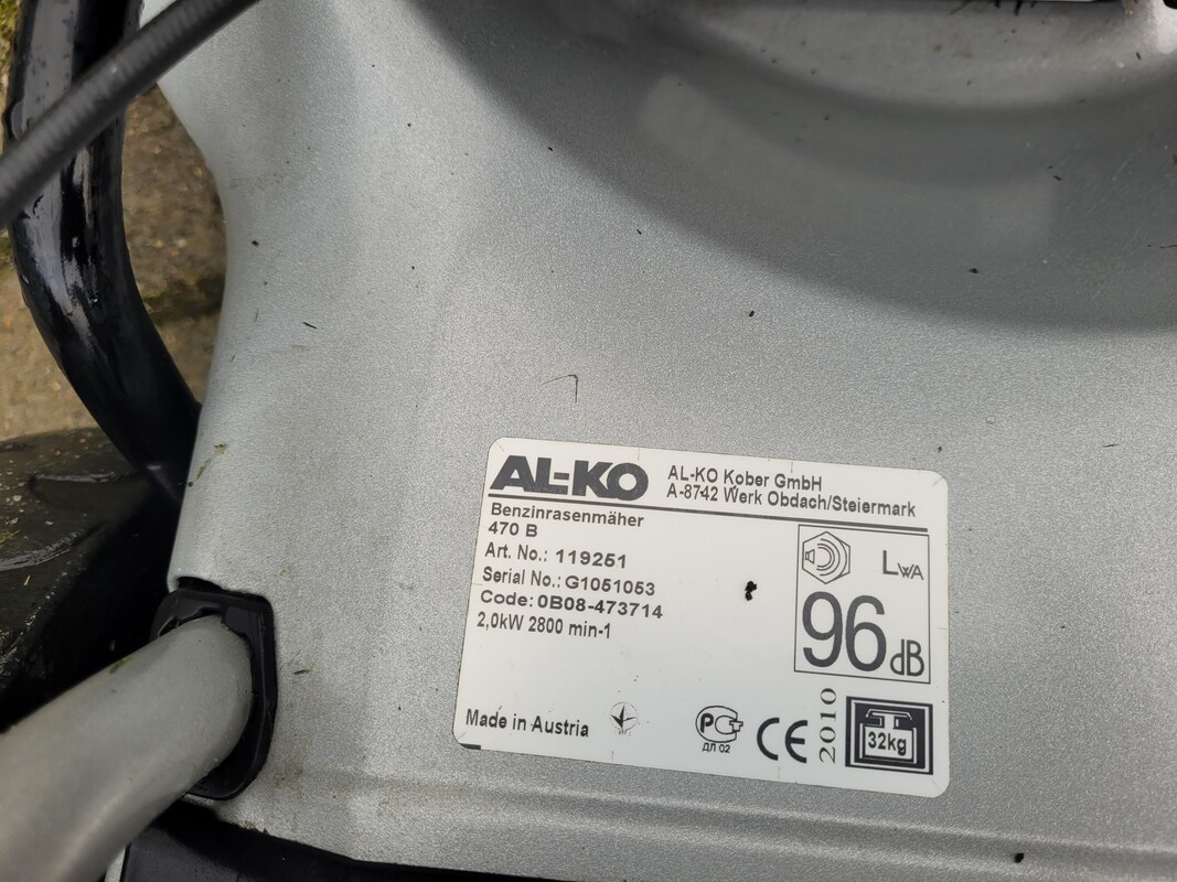 Elbląg Używana duża kosiarka spalinowa firmy AL-KO serii 500 model 470B napędzana niezawodnym silnikiem Briggs &