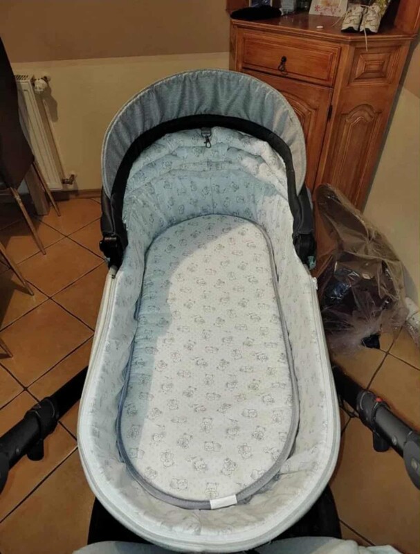 Elbląg Sprzedam wózek 3w1 ( Gondola, Spacerówka, nosidełko z adapterami, folia, torba oraz wszystkie nakrycia na