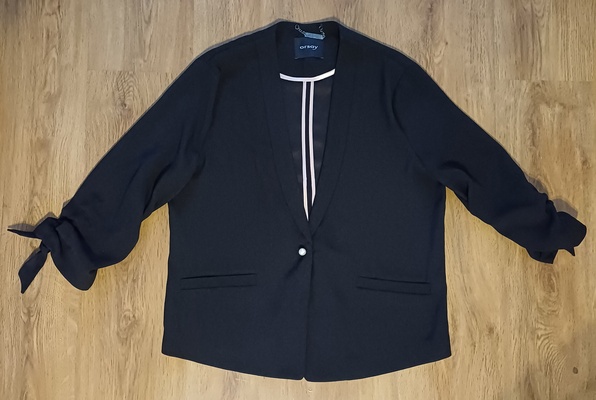 Elbląg Żakiet ORSAY czarny stan idealny jak nowy rozmiar 42 marszczone rękawy