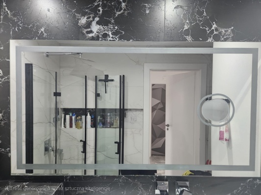 Elbląg Sprzedam Lustro łazienkowe podświetlane z lusterkiem powiększającym o wymiarach 130/70 cm stan bardzo dobry