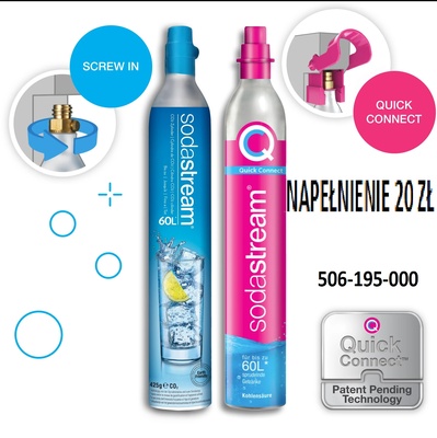 Elbląg Wymiana naboi sodastream - koszt 20 zł. Dwutlenek 100% spożywczy - ten sam co w KFC i McDonalds