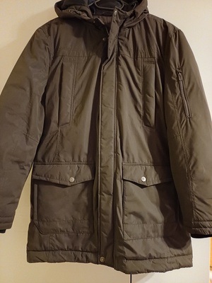 Elbląg Kurtka zimowa męska CANDA C& A kolor ciemna oliwka rozmiar L na 180 cm lekka ciepła i wygodna stan idealny