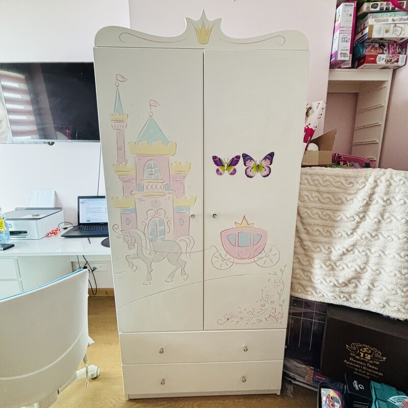 Elbląg Sprzedam meble firmy Meblik używane komoda szafa regał łóżko z materacem