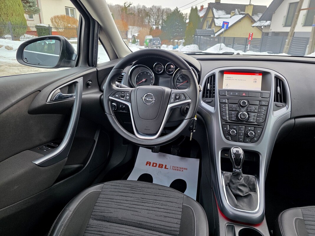 Elbląg Opel Astra J Po Liftingu1.4T Benz + GAZ SEKWENCJA-Klimatronic-Półskóry-Alu-NaviSuper StanZarejestrowany w