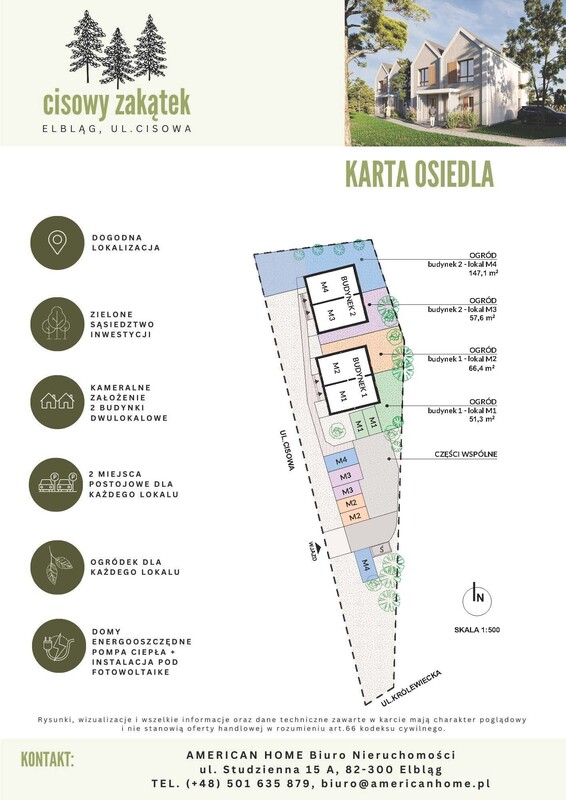 Elbląg DOMY DEWELOPERSKIE AMERICAN HOME BIURO NIERUCHOMOŚCI CISOWY ZAKĄTEK, ELBLĄG