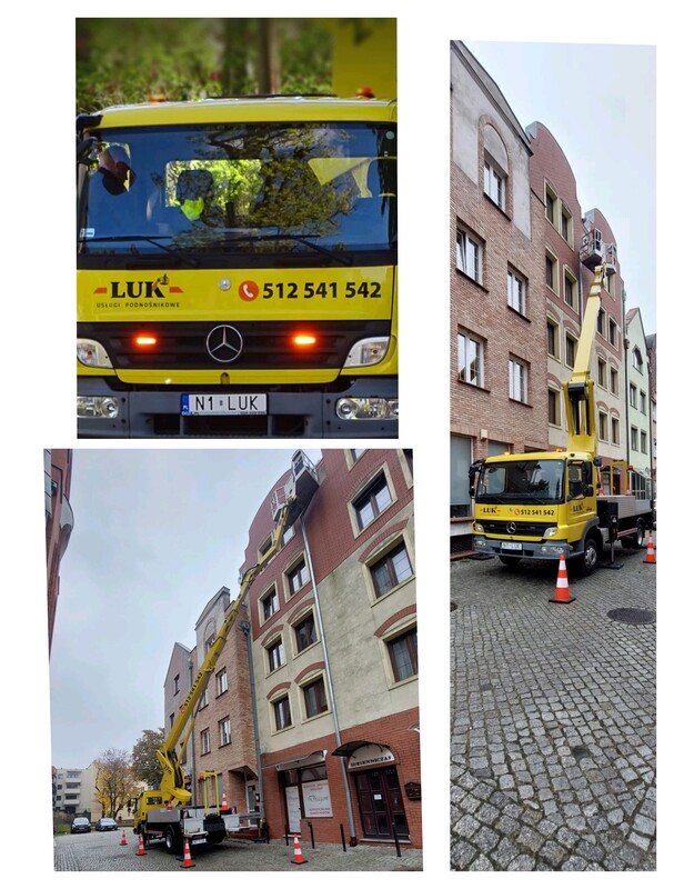 Elbląg • usługi podnośnikowe - wynajem podnośnika koszowego 27m • wycinka, pielęgnacja drzew i krzewów