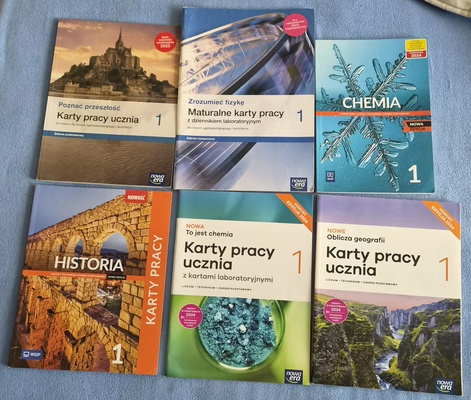 Elbląg Sprzedam podręczniki do 1 klasy:
FIZYKA Maturalne karty pracy 1 z dziennikiem laboratoryjnym, Nowa