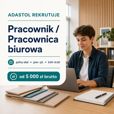 Elbląg Pracownik / Pracownica biurowa – Junior Projektant / Projektantka