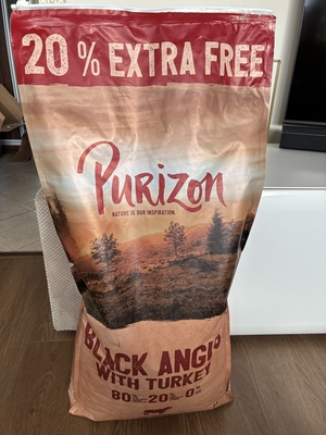 Elbląg Odsprzedam 14kg karmy dla psa Purizon (Black angus with turkey) karma została otwarta i dosłownie piesek zjadł