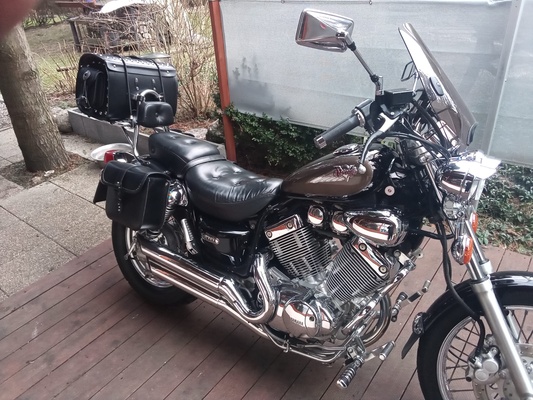 Elbląg SPRZEDAM MOTOCYKL YAMAHA 535 XV DX WIRAGOROK PROD.2003  POJEMNOŚĆ 535MOC 44 KMPRZEBIEG 26 000 kmW moich