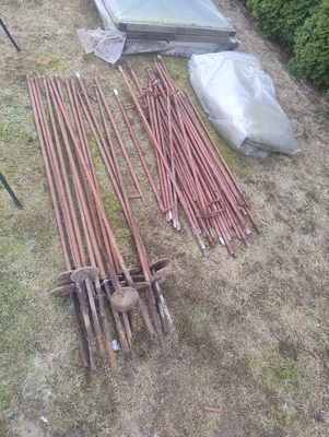 Elbląg Konstrukcja szklarnia ogrodowa o wymiarach 5,5m x 2,9m wysoka1,8m szkielet z rurek stalowych drzwi i okno