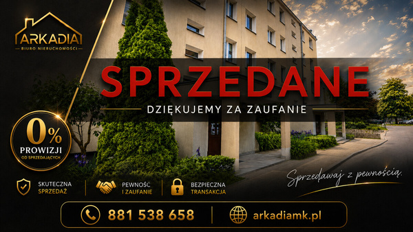 Elbląg :: Biuro nieruchomości ARKADIA ::NA SPRZEDAŻ 2-POKOJOWE MIESZKANIE W DOSKONAŁEJ LOKALIZACJI UL.