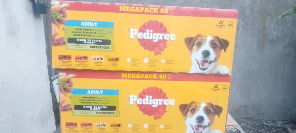 Elbląg Mam do odsprzedania dwie paczki Pedigree po 40 paczuszke 100 g! Locznie 80 szt   cena jaka mnie interesuje 110